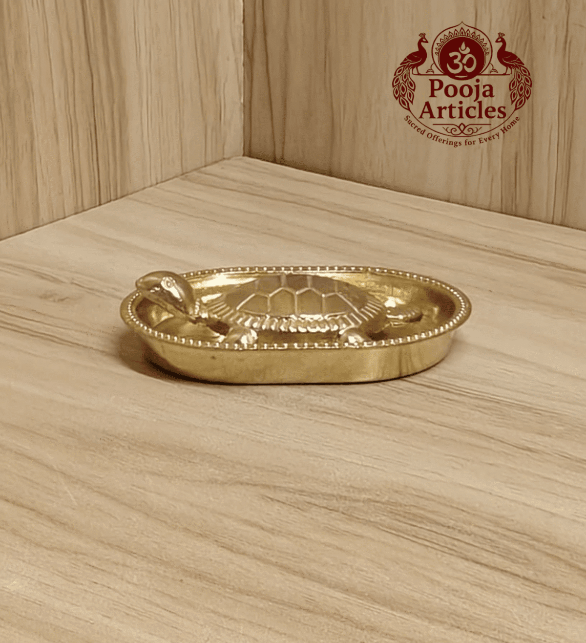 Buy Brass Vastu Tortoise with Plate 110 g, 3" for Wealth, Stability and Positive Energy