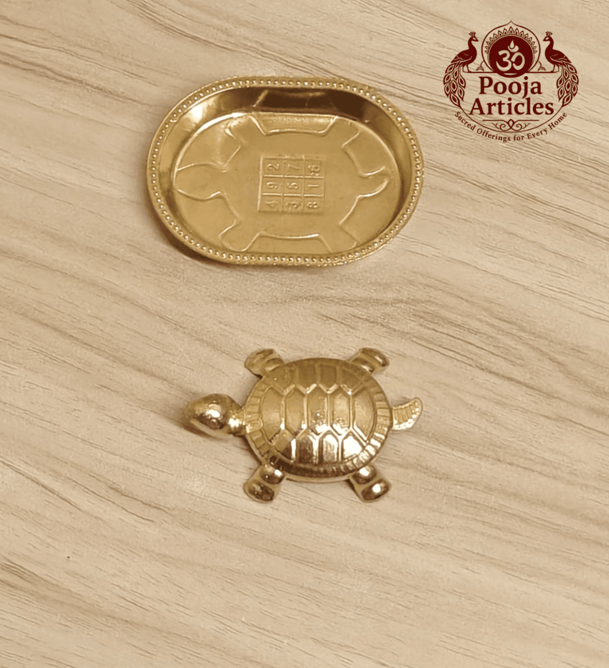Buy Brass Vastu Tortoise with Plate 80 g, 2.7" for Wealth, Stability and Positive Energy