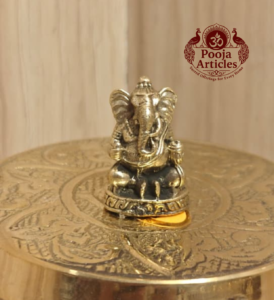 Buy Miniature Brass Ganesha Idol – 20 g, 1.1" Sacred Brass Ganesh Murti for Wisdom, Prosperity, and Auspicious Beginnings