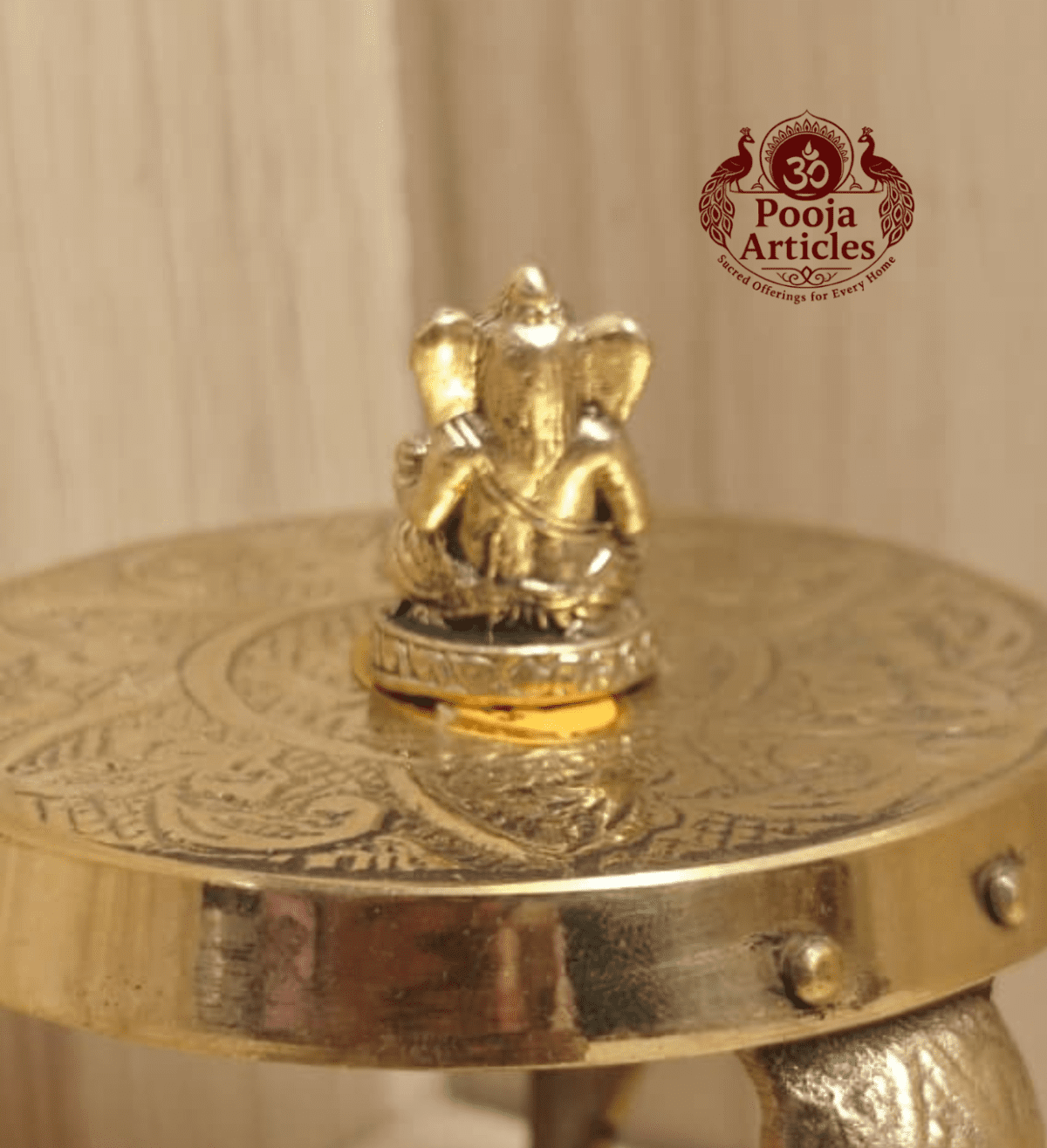 Buy Miniature Brass Ganesha Idol – 20 g, 1.1" Sacred Brass Ganesh Murti for Wisdom, Prosperity, and Auspicious Beginnings
