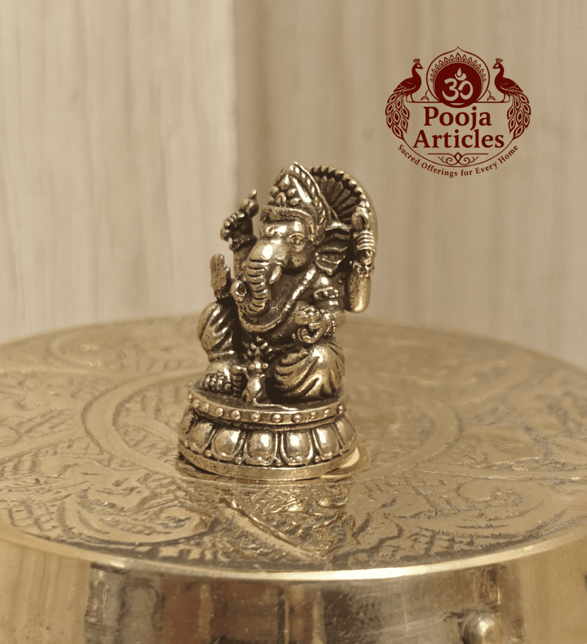 Buy Miniature Brass Ganesha Statue – 25 g, 1.1" Sacred Brass Murti for Wisdom, Prosperity, & Auspicious Beginnings