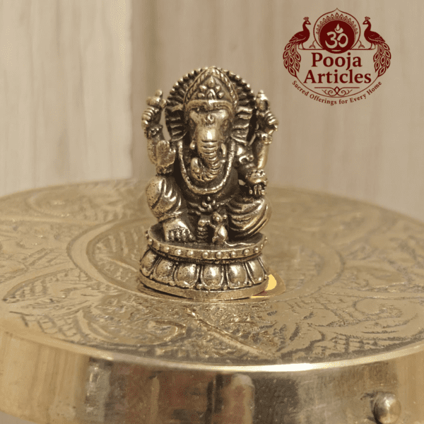 Buy Miniature Brass Ganesha Statue – 25 g, 1.1" Sacred Brass Murti for Wisdom, Prosperity, & Auspicious Beginnings