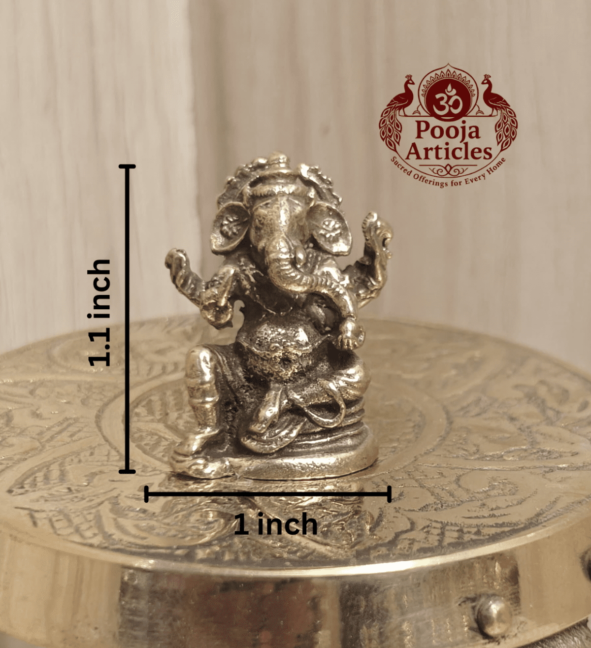 Buy Miniature Lord Ganesha Idol – 20 g, 1.1" Divine Ganesha Murti for Pooja, Gifting & Spiritual Prosperity