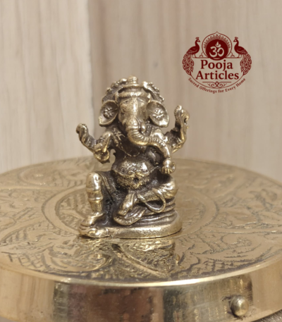Buy Miniature Lord Ganesha Idol – 20 g, 1.1" Divine Ganesha Murti for Pooja, Gifting & Spiritual Prosperity