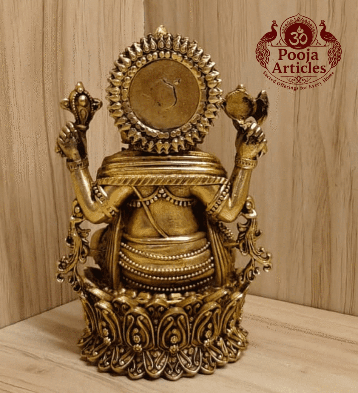 Buy Premium Brass Ganesh Statue 500 g, 5" for Home Pooja, Auspicious Beginnings and Prosperity