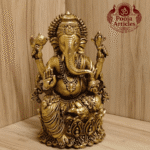 Buy Premium Brass Ganesh Statue 500 g, 5" for Home Pooja, Auspicious Beginnings and Prosperity