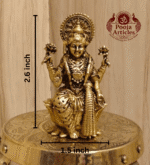 Buy Premium Brass Lord Lakshmi Statue 60 g, 2.6" for Pooja, Home & Prosperity