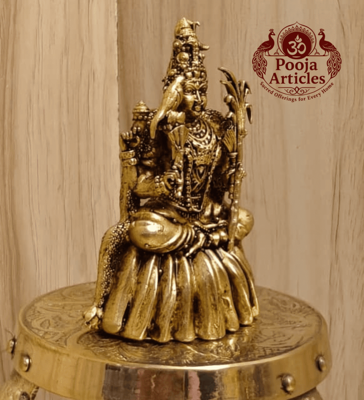 Buy Premium Brass Rajarajeshwari Statue 90 g, 3" for Home Pooja, Shakti Worship and Spiritual Power