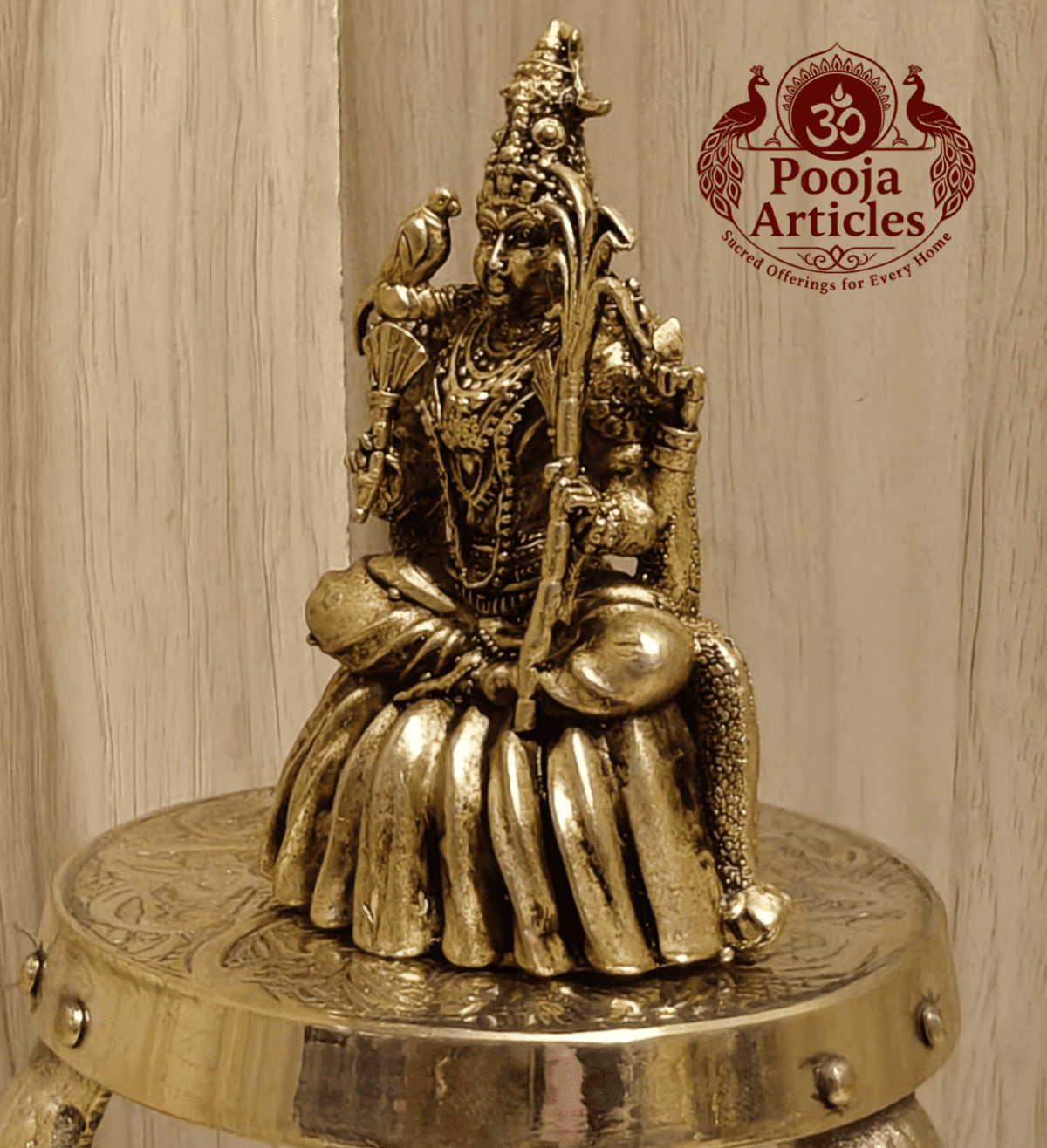 Buy Premium Brass Rajarajeshwari Statue 90 g, 3" for Home Pooja, Shakti Worship and Spiritual Power