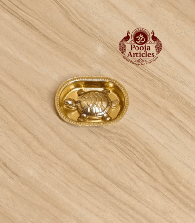 Buy Pure Brass Vastu Tortoise with Plate 40 g, 2.1" for Wealth, Stability and Positive Energy