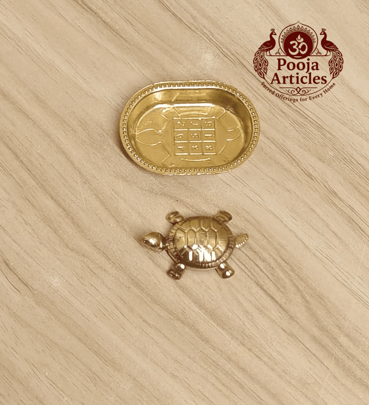 Buy Pure Brass Vastu Tortoise with Plate 40 g, 2.1" for Wealth, Stability and Positive Energy