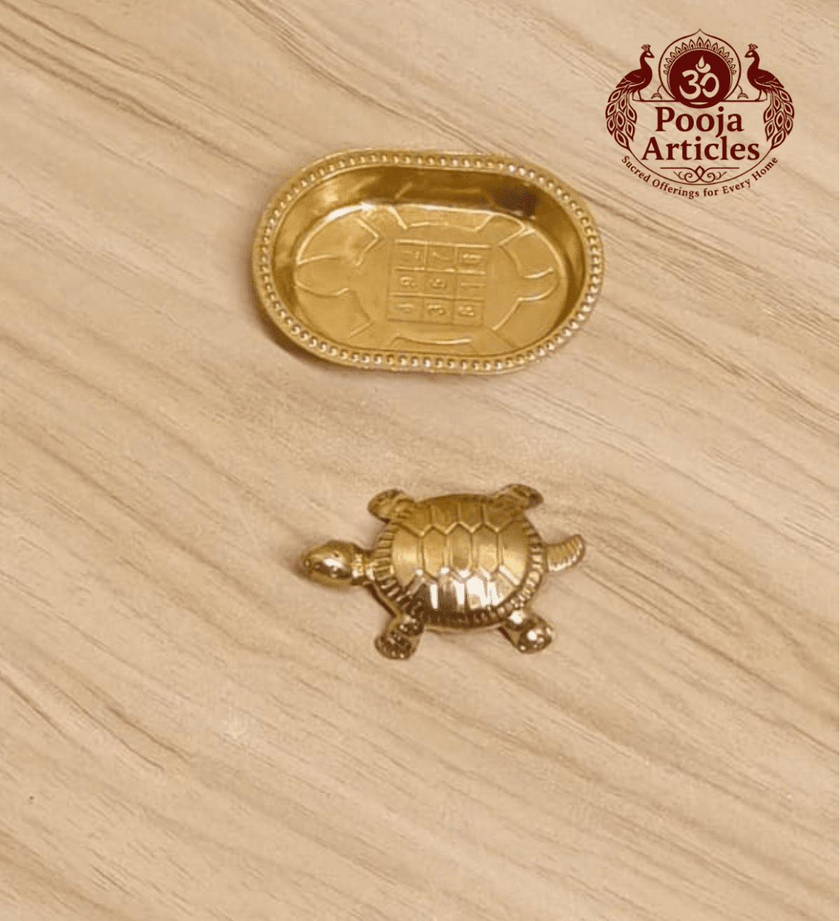Buy Pure Brass Vastu Tortoise with Plate 50 g, 2.4" for Wealth, Stability and Positive Energy at Home