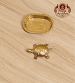 Buy Pure Brass Vastu Tortoise with Plate 50 g, 2.4" for Wealth, Stability and Positive Energy at Home