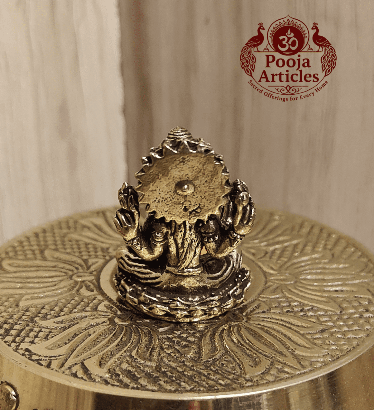 Buy Miniature Brass Lakshmi Statue 30g, 1.3" – Premium Brass Lakshmi Idol for Wealth