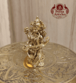 Buy Panchaloha Saraswati Idol 30g, 1.5" – Sacred Brass Panjalogam Saraswati Statue for Education
