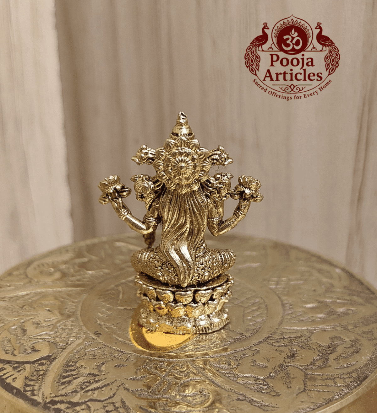 Buy Panchaloha Saraswati Idol 30g, 1.5" – Sacred Brass Panjalogam Saraswati Statue for Education