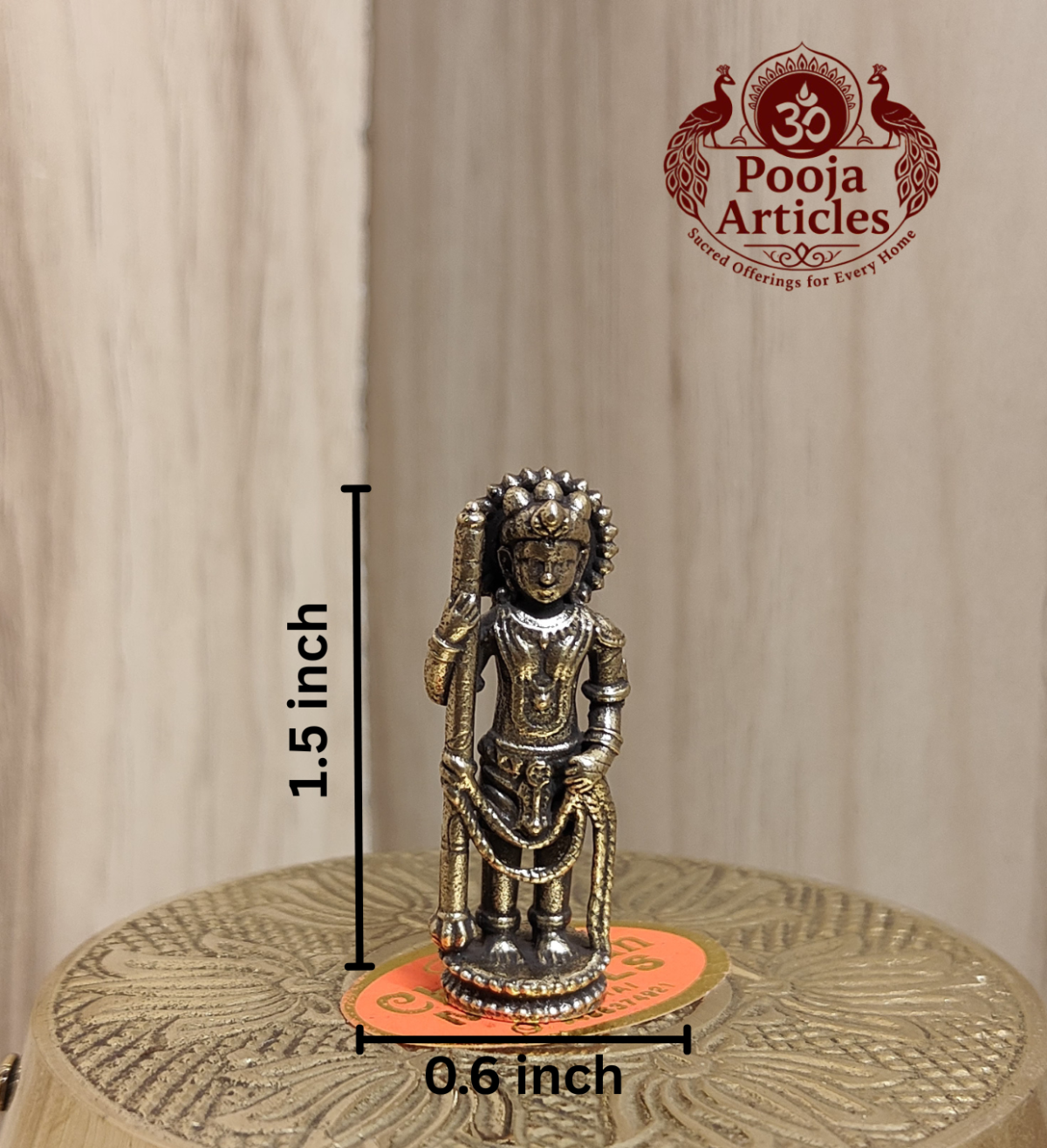 Buy Miniature Udupi Krishna Brass Idol 15g, 1.5" – Sacred Udupi Krishna Statue for Protection