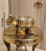 Buy Premium Brass Elephant Statue 50g, 1.5" – Small Brass Elephant Idol for Home Decor, Vastu, & Wealth