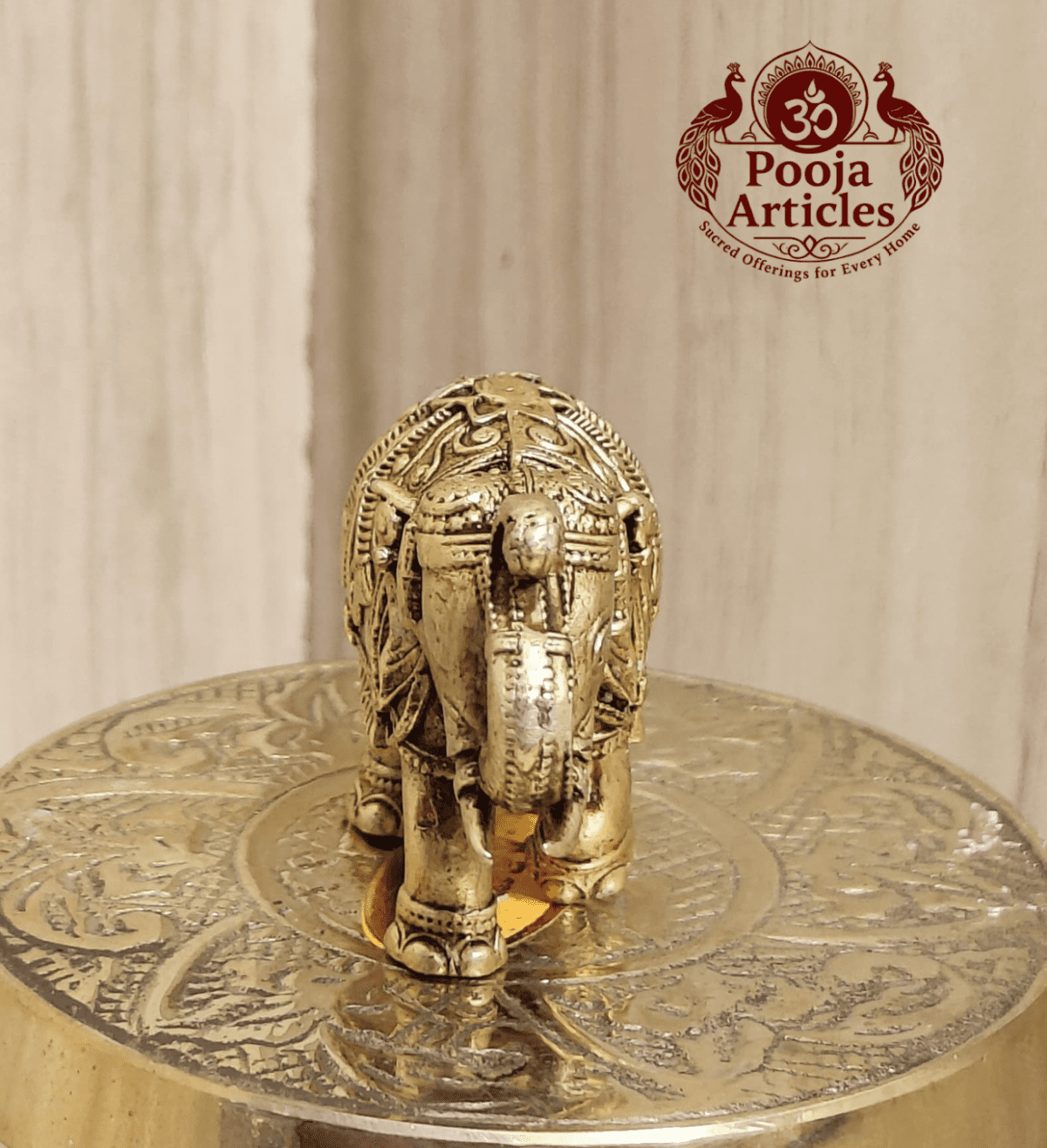 Buy Premium Brass Elephant Statue 50g, 1.5" – Small Brass Elephant Idol for Home Decor, Vastu, & Wealth