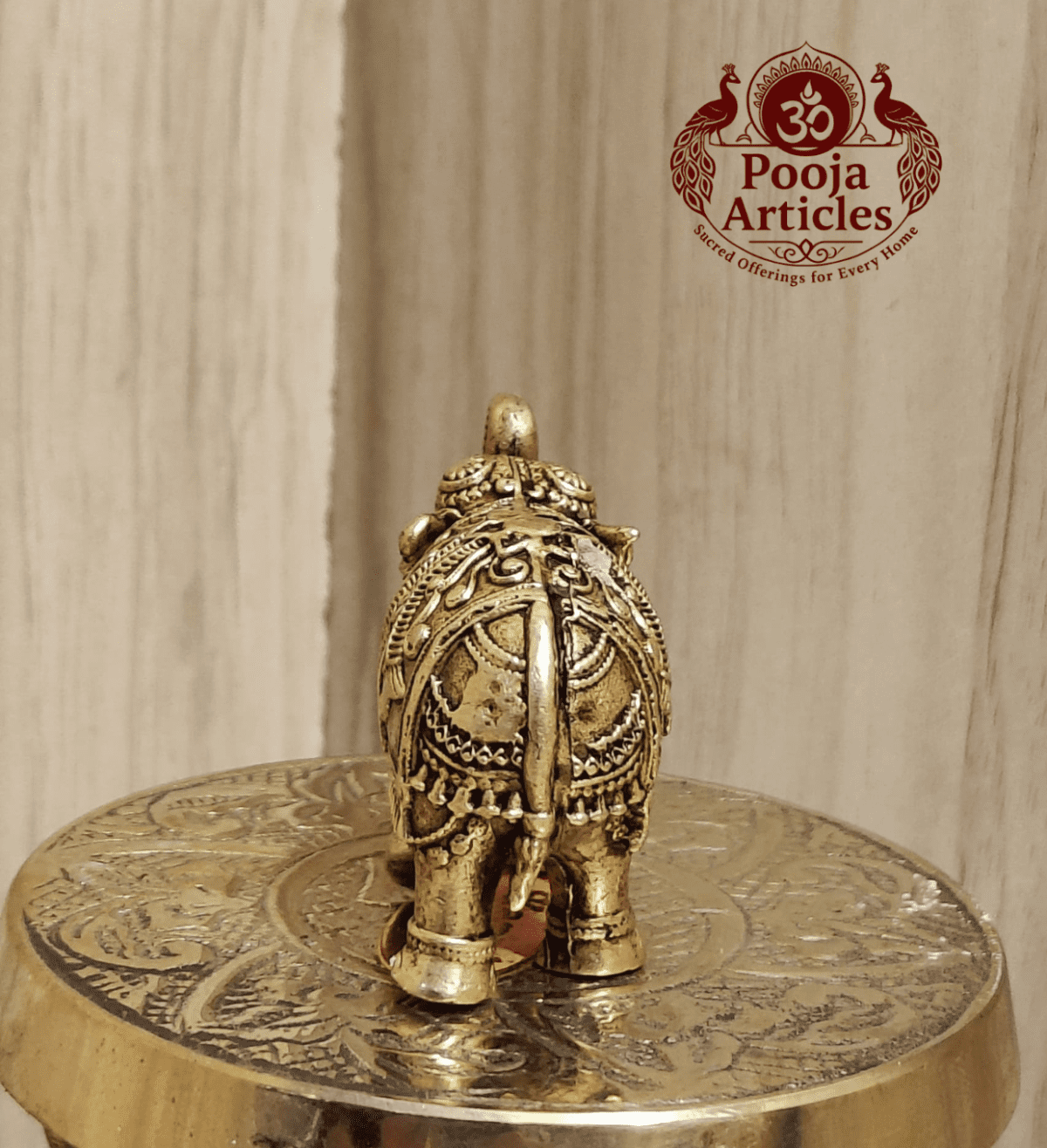 Buy Premium Brass Elephant Statue 50g, 1.5" – Small Brass Elephant Idol for Home Decor, Vastu, & Wealth