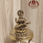 Buy Premium Brass Saraswati Idol 100g, 3" – Small Saraswati Statue for Home Pooja