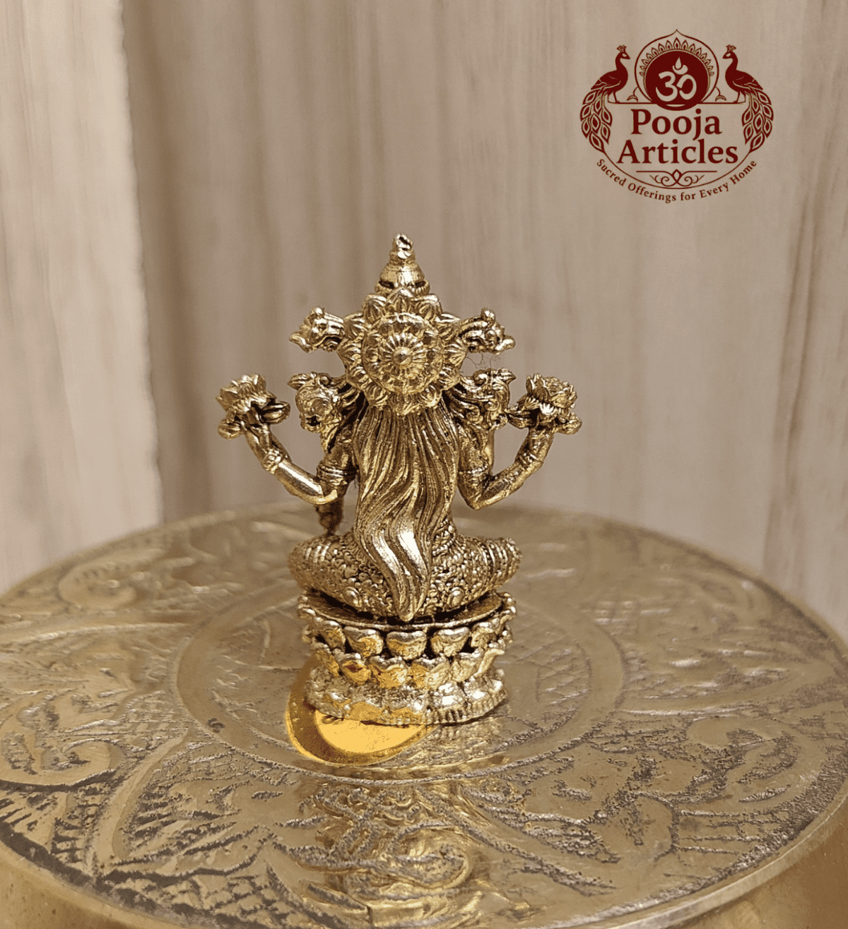 Buy Panchaloha lakshmi Idol 30g, 1.5" – Sacred Brass Panjalogam Lakshmi Statue for Wealth