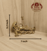 Buy Brass Padmanabha Swamy Statue 1.9Kg, 5.2" – Premium Brass Vishnu Reclining Idol for Home & Spiritual Decor