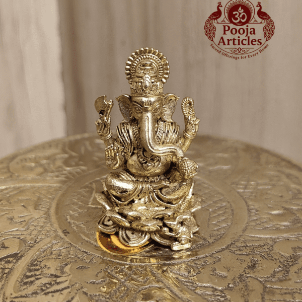 Buy Panjalogam Ganesha Statue 20g, 1.2" – Sacred Panjalogam Ganesha Idol for Home Temple