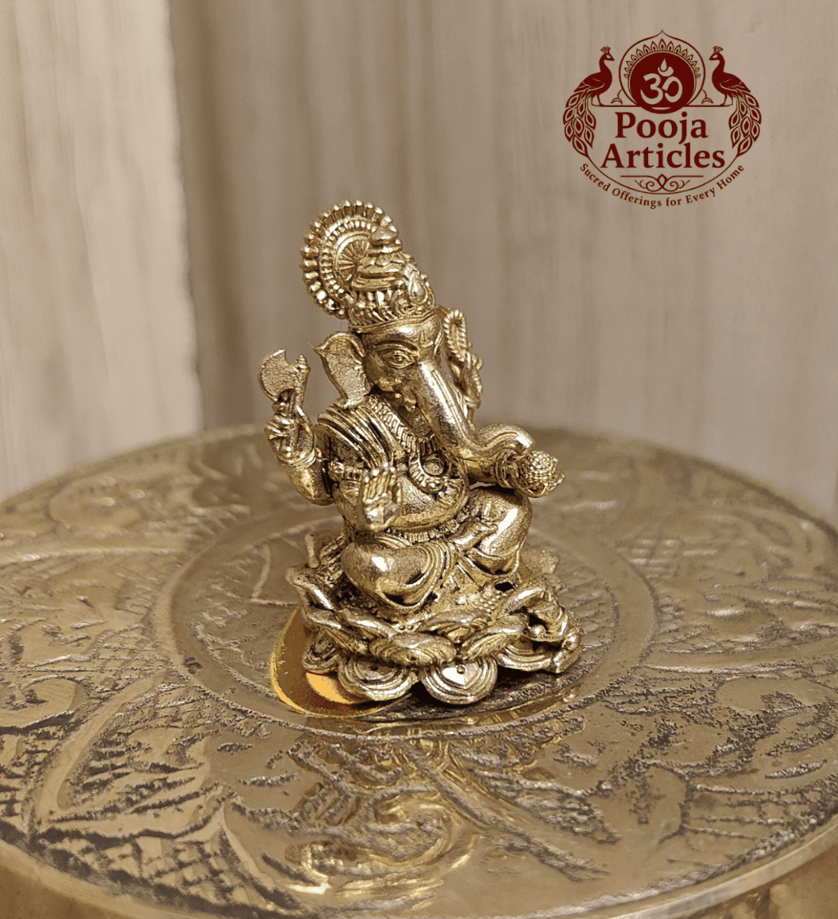 Buy Panjalogam Ganesha Statue 20g, 1.2" – Sacred Panjalogam Ganesha Idol for Home Temple
