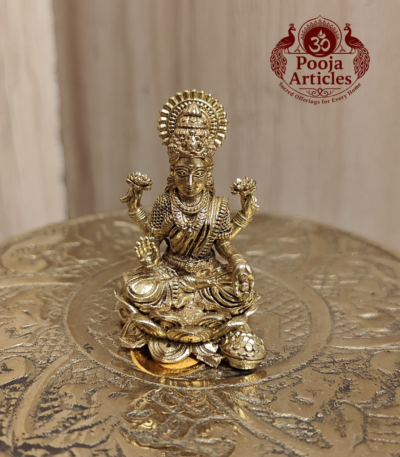 Buy Panchaloha Lakshmi Idol 25g, 1.2" – Pure Panjalogam Lakshmi Statue for Wealth