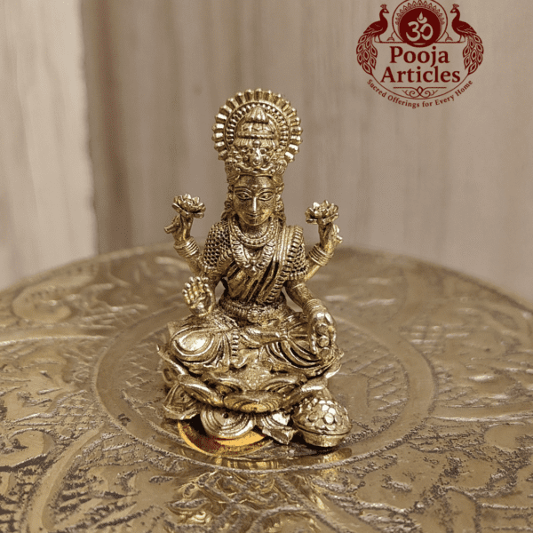 Buy Panchaloha Lakshmi Idol 25g, 1.2" – Pure Panjalogam Lakshmi Statue for Wealth