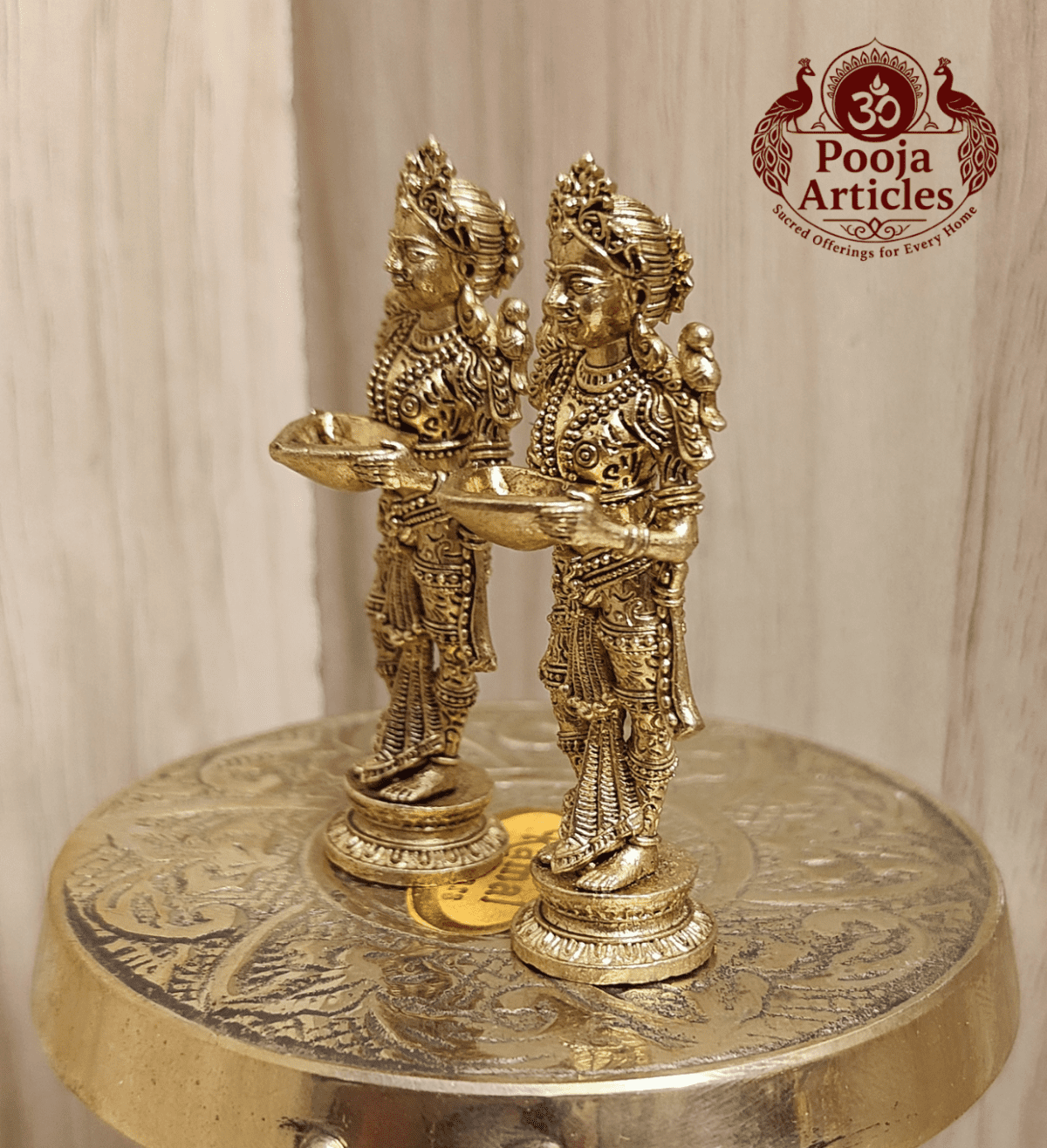 Buy Panchaloha Paavai Vilakku 60g, 2.2" – Divine Panjalogam Paavai Vilakku Statue for Home Pooja