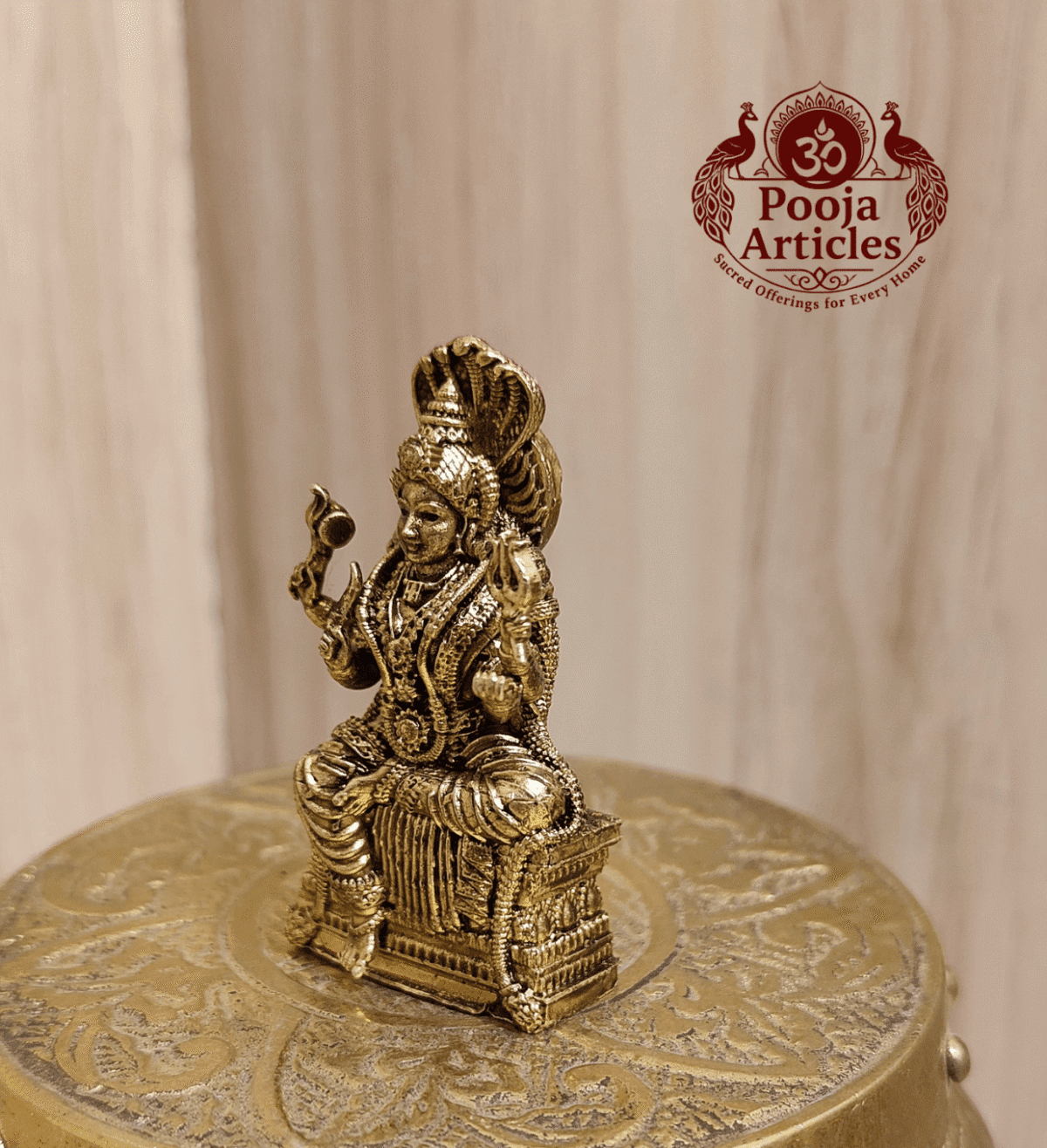 Buy Premium Brass Angalamman Statue 40g, 2" - Goddess Angalamman Idol for Home Pooja