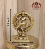 Buy Premium Brass Nataraja Statue 70g, 2.9" – Small Lord Nataraja Idol for Home Pooja & Divine Blessings