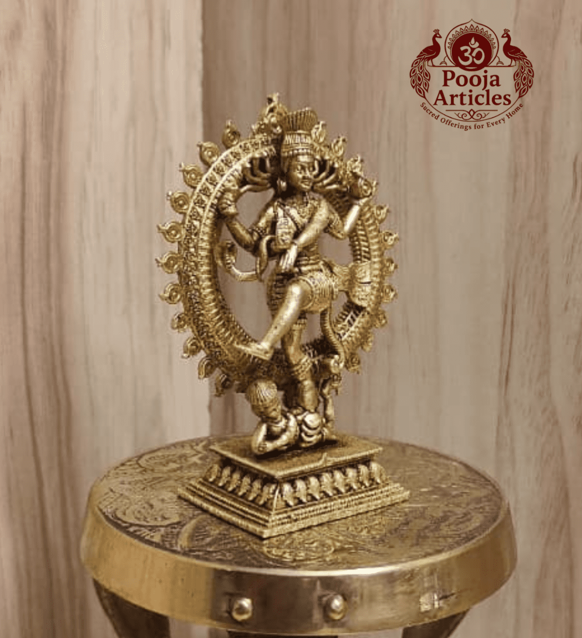 Buy Premium Brass Nataraja Statue 70g, 2.9" – Small Lord Nataraja Idol for Home Pooja & Divine Blessings
