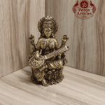 Buy Premium Brass Saraswati Idol 480g, 5" – Pure Brass Saraswati Statue for Home Temple & Wisdom