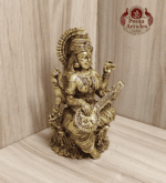 Buy Premium Brass Saraswati Idol 480g, 5" – Pure Brass Saraswati Statue for Home Temple & Wisdom