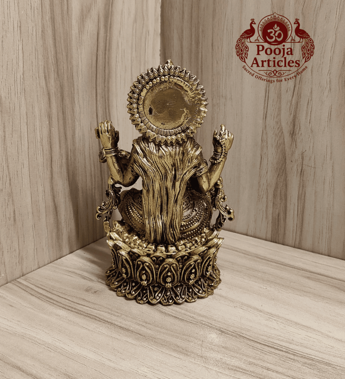 Buy Premium Brass Saraswati Idol 480g, 5" – Pure Brass Saraswati Statue for Home Temple & Wisdom