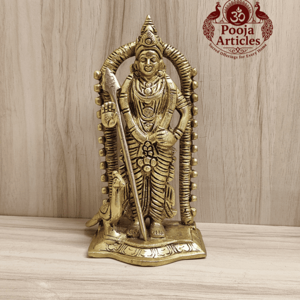 Buy Malaysia Murugan Brass Idol 1.2Kg, 7" – Divine Brass Murugan Idol for Home Temple & Pooja