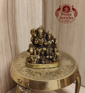Buy Brass Shiva Family Statue 90g, 1.6" – Premium Brass Shiva Family Idol for Home Pooja 3 Buy Brass Shiva Family Statue 90g, 1.6" – Premium Brass Shiva Family Idol for Home Pooja