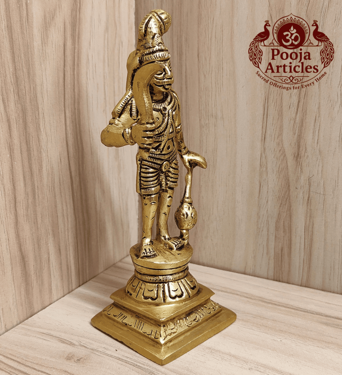 Buy Brass Karuppasamy Statue 560 g, 6" – Handcrafted Karuppasamy Brass Idol for Protection, Vastu & Divine Strength