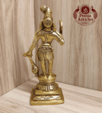 Buy Brass Karuppasamy Statue 560 g, 6" – Handcrafted Karuppasamy Brass Idol for Protection, Vastu & Divine Strength