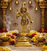 Buy Brass Karuppasamy Statue 560 g, 6" – Handcrafted Karuppasamy Brass Idol for Protection, Vastu & Divine Strength