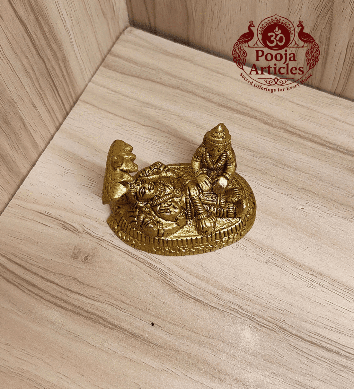 Buy Brass Lakshmi Narayan Statue 220 g, 2" – Divine Vishnu Idol for Home Pooja