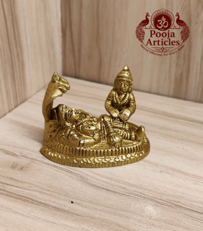 Buy Brass Lakshmi Narayan Statue 220 g, 2" – Divine Vishnu Idol for Home Pooja