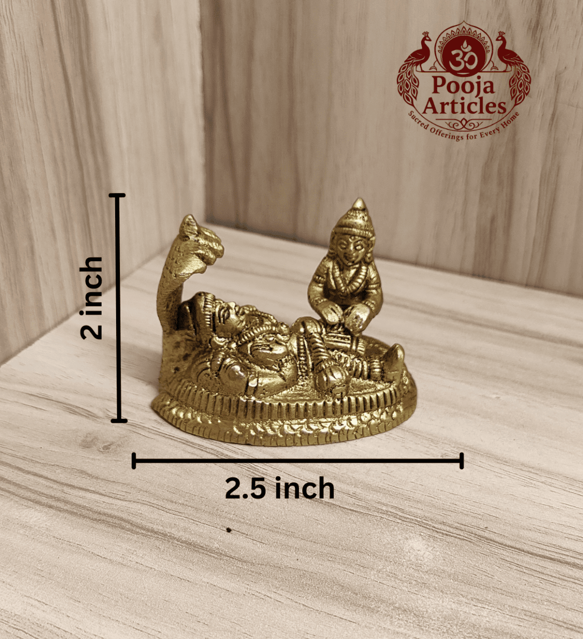 Buy Brass Lakshmi Narayan Statue 220 g, 2" – Divine Vishnu Idol for Home Pooja
