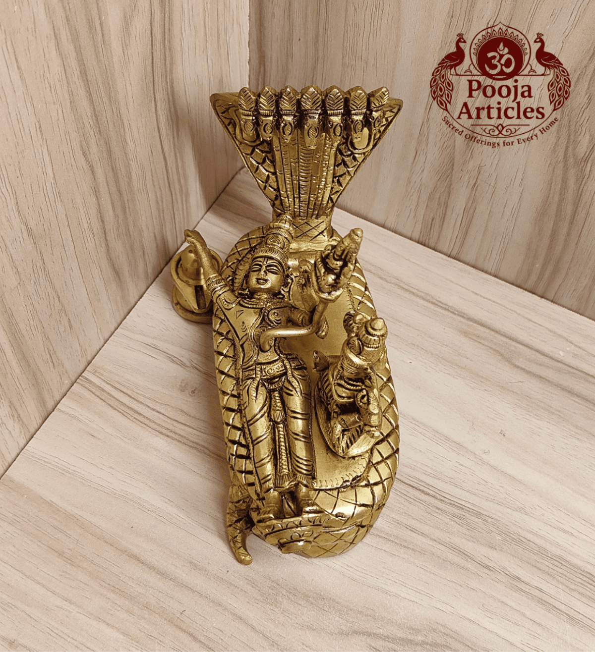 Buy Brass Lord Padmanabhaswamy Statue 1.620 g, 5.5" – Vishnu Idol for Home Pooja & Divine Blessings