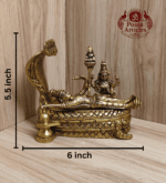 Buy Brass Lord Padmanabhaswamy Statue 1.620 g, 5.5" – Vishnu Idol for Home Pooja & Divine Blessings