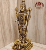 Buy Brass Lord Tirupati Balaji Idol 480 g, 7.7"– Premium Tirupati Balaji Brass Statue for Home Pooja & Vastu