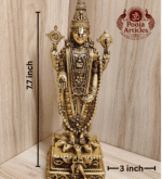 Buy Brass Lord Tirupati Balaji Idol 480 g, 7.7"– Premium Tirupati Balaji Brass Statue for Home Pooja & Vastu